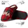 image:imageDearfoams Womens Mama Bear Matching Family Gifts for Mom ClogTartan Plaid