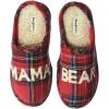 image:imageDearfoams Womens Mama Bear Matching Family Gifts for Mom ClogTartan Plaid
