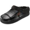 image:imageDearfoams Mens Brendan IndoorOutdoor Breathable Memory Foam Clog House Shoe with Wide Widths SlipperGrey Plaid