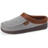 image:imageDearfoams Mens Brendan IndoorOutdoor Breathable Memory Foam Clog House Shoe with Wide Widths SlipperHeather Grey