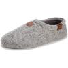 image:imageDearfoams mens Memory Foam Non Slip Knit Indoor Travel House Shoes Slipper Sock With Storage BagGrey Marled Knit