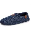 image:imageDearfoams mens Memory Foam Non Slip Knit Indoor Travel House Shoes Slipper Sock With Storage BagNavy Marled Knit