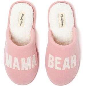 image:imageDearfoams Womens Mama Bear Matching Family Gifts for Mom ClogBlush Pink Fleece