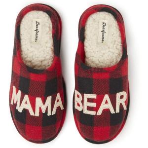 image:imageDearfoams Womens Mama Bear Matching Family Gifts for Mom ClogBuffalo Plaid