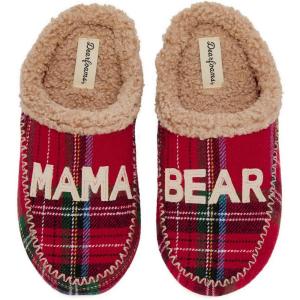 image:imageDearfoams Womens Mama Bear Matching Family Gifts for Mom ClogRed Plaid