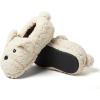 image:imageDearfoams Kids Kids Toddlers Whimsical Animal Critter Washable SlipperWhite Bear