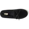 image:imageDearfoams Mens Hudson Genuine Suede Memory Foam Moccasin With Tie SlipperBlack 2