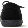 image:imageDearfoams Mens Hudson Genuine Suede Memory Foam Moccasin With Tie SlipperBlack 2
