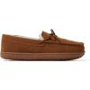 image:imageDearfoams Mens Hudson Genuine Suede Memory Foam Moccasin With Tie SlipperChestnut 2