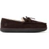 image:imageDearfoams Mens Hudson Genuine Suede Memory Foam Moccasin With Tie SlipperCoffee 2