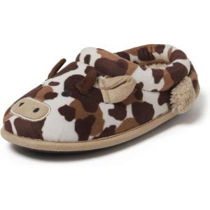 image:imageDearfoams Kids Kids Toddlers Whimsical Animal Critter Washable SlipperCow