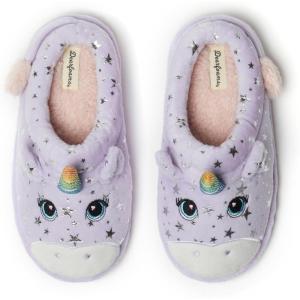 image:imageDearfoams Kids Kids Toddlers Whimsical Animal Critter Washable SlipperPurple Unicorn