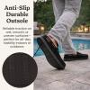 image:imageDearfoams Mens Keaton Memory Foam Indoor Outdoor Moccasin With Wide Widths SlipperBlack Perforated