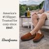 image:imageDearfoams Mens Keaton Memory Foam Indoor Outdoor Moccasin With Wide Widths SlipperChestnut Microsuede