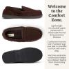 image:imageDearfoams Mens Keaton Memory Foam Indoor Outdoor Moccasin With Wide Widths SlipperCoffee Microsuede