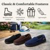 image:imageDearfoams Mens Keaton Memory Foam Indoor Outdoor Moccasin With Wide Widths SlipperCoffee Twill