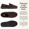 image:imageDearfoams Mens Keaton Memory Foam Indoor Outdoor Moccasin With Wide Widths SlipperCoffee Twill