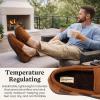 image:imageDearfoams Mens Keaton Memory Foam Indoor Outdoor Moccasin With Wide Widths SlipperTan Perforated