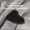 image:imageDearfoams Womens Melville Genuine Shearling ScuffBlack