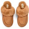 image:imageDearfoams Womens Melville Genuine Shearling ScuffChestnut