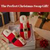 image:imageDearfoams Womens Ugly Sweater Closed Toe Scuff SlipperSanta
