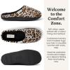 image:imageDearfoams womens Leslie Washable Memory Foam Terry Clog With Wide WidthsLeopard Velour