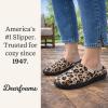 image:imageDearfoams womens Leslie Washable Memory Foam Terry Clog With Wide WidthsLeopard Velour