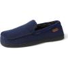 image:imageDearfoams Mens Keaton Memory Foam Indoor Outdoor Moccasin With Wide Widths SlipperNavy Twill