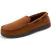 image:imageDearfoams Mens Keaton Memory Foam Indoor Outdoor Moccasin With Wide Widths SlipperTan Perforated