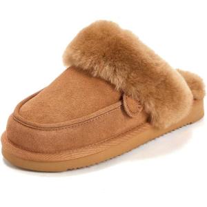 image:imageDearfoams Womens Melville Genuine Shearling ScuffChestnut