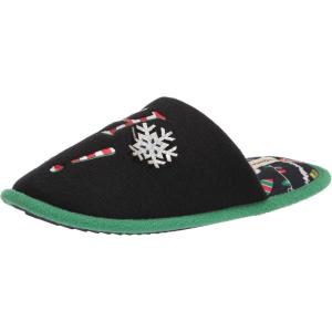 image:imageDearfoams Womens Ugly Sweater Closed Toe Scuff SlipperHo Ho Ho