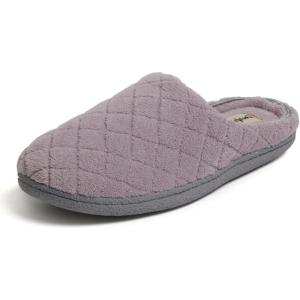 image:imageDearfoams womens Leslie Washable Memory Foam Terry Clog With Wide WidthsFrosted Plum Terry