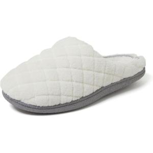 image:imageDearfoams womens Leslie Washable Memory Foam Terry Clog With Wide WidthsMuslin White Terry