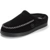image:imageDearfoams Mens House Slipper Memory Foam Suede Clog  Beckett Breathable Indoor ShoesBlack