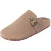 image:imageDearfoams Mens House Slipper Memory Foam Suede Scuff  Finn Soft Footbed Indoor ShoesFossil