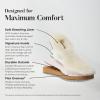 image:imageDearfoams womens Fireside Sydney Shearling IndoorOutdoor Water Resistant Scuff Slipper Wide Widths Slipper Aubergine 7 US