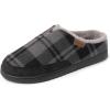 image:imageDearfoams Mens Slippers Indoor House Shoes With Memory Foam  Aldan Clog SlipperGrey Plaid