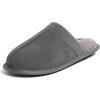 image:imageDearfoams mens Bradford Genuine Suede House Shoe Scuff SlipperGrey
