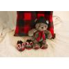 image:imageDearfoams Baby amp Kids Bear Matching Family Slipper Christmas GiftsBaby Bear Furry Plaid