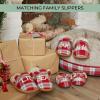 image:imageDearfoams Baby amp Kids Bear Matching Family Slipper Christmas GiftsBaby Bear RedBlue Plaid