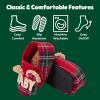 image:imageDearfoams Baby amp Kids Bear Matching Family Slipper Christmas GiftsRed Tartan Plaid