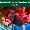 image:imageDearfoams Baby amp Kids Bear Matching Family Slipper Christmas GiftsRed Tartan Plaid