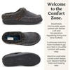 image:imageDearfoams Mens Breathable Memory Foam Slip on Marshall Indoor House Shoe Moccasin SlipperGrey Plaid