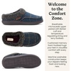 image:imageDearfoams Mens Breathable Memory Foam Slip on Marshall Indoor House Shoe Moccasin SlipperNavy Plaid