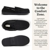 image:imageDearfoams Mens Keaton Moccasin House Shoes With Memory Foam Indoor Slippers With Wide WidthsBlack Microsuede