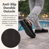 image:imageDearfoams Mens Keaton Moccasin House Shoes With Memory Foam Indoor Slippers With Wide WidthsBlack Perforated