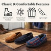 image:imageDearfoams Mens Keaton Moccasin House Shoes With Memory Foam Indoor Slippers With Wide WidthsBlack Perforated