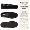 image:imageDearfoams Mens Keaton Moccasin House Shoes With Memory Foam Indoor Slippers With Wide WidthsBlack Perforated