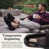 image:imageDearfoams Mens Keaton Moccasin House Shoes With Memory Foam Indoor Slippers With Wide WidthsBlack Perforated