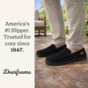 image:imageDearfoams Mens Keaton Moccasin House Shoes With Memory Foam Indoor Slippers With Wide WidthsBlack Twill